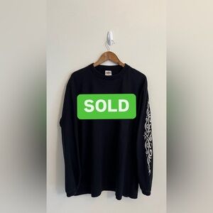 Vintage Hard Rock Cafe Paris Long Sleeve Shirt Black Men’s XL